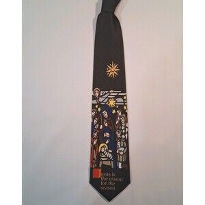 RALPH MARLIN Christmas Nativity Tie 1999 Jesus Is The Reason For The Season